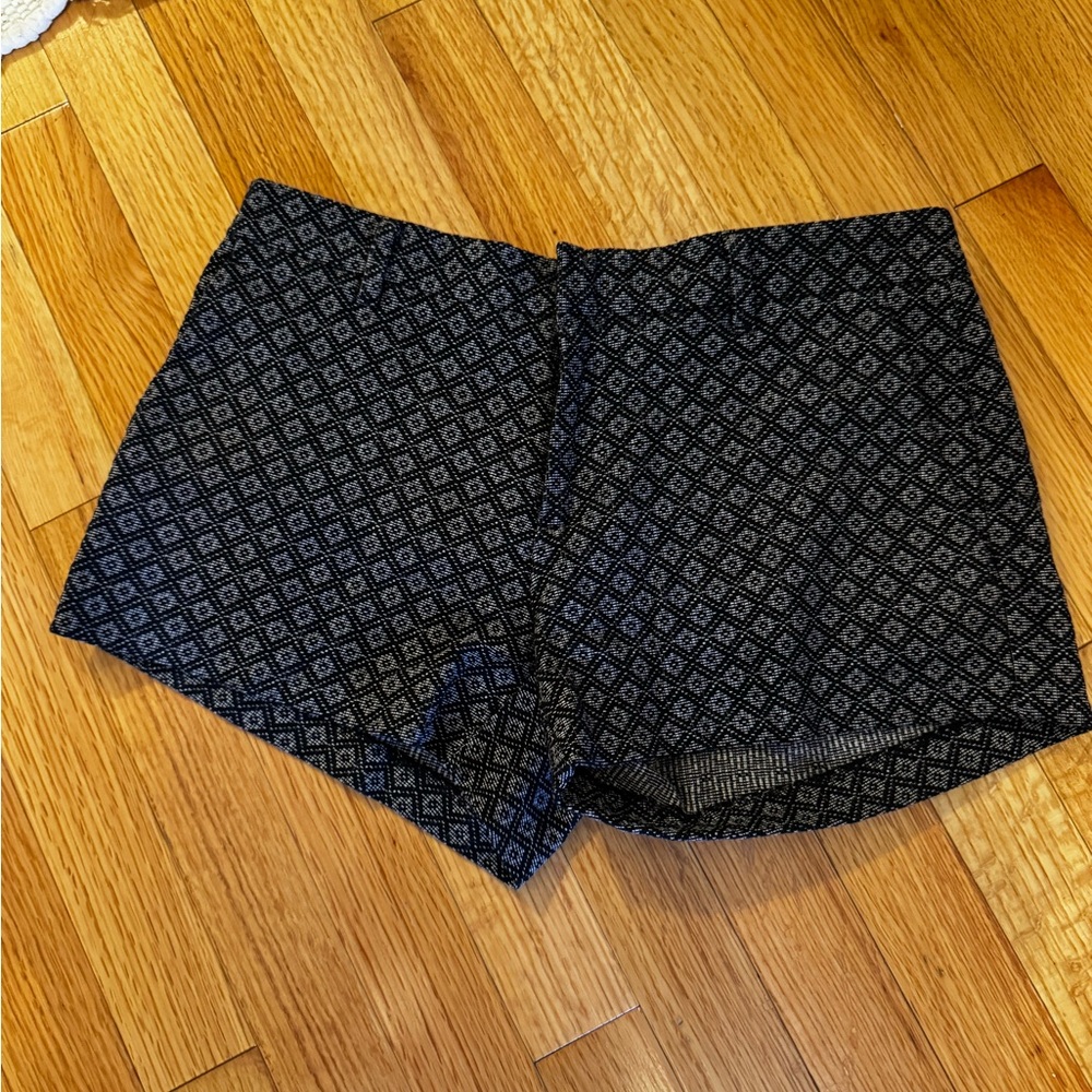 Banana Republic Black Patterned High Waist Shorts